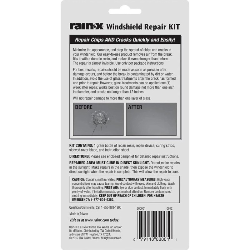 Rain-X 600001 Windshield Repair Kit - Quick And Easy Durable
