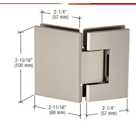 C.R. Laurence CRL Brushed Nickel Vienna 045 Series 135 Degree Glass-to-Glass Hinge V1E045BN