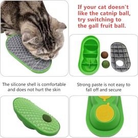 Cozioz Catnip Wall Balls for Cats – Self-Care Scratcher and Licking Toy, Cat Face Massager and Toy for Wall Mounting，2-Pack