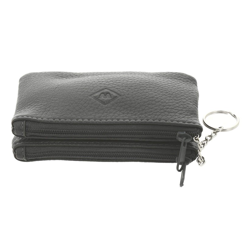 FASHIONGEN - Leather coin purses, wallet zip, gray
