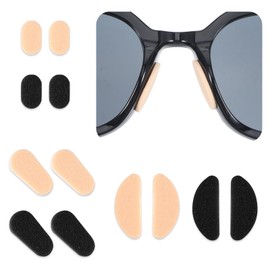 Guduling 72 Pairs Glasses Pads Nose Soft, Non-Slip Nose Pads for Glasses Stick on, Pressure Relief, Suitable for Glasses, Sunglasses, 3 Shapes, Black and Skin Color