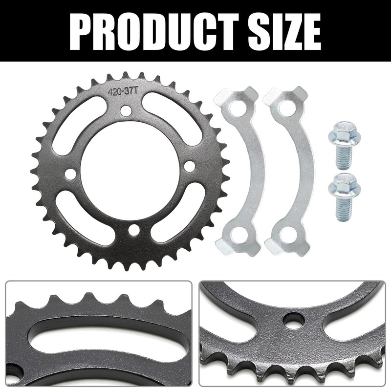 Ollanoos 420 76MM 37 Teeth Rear Sprocket with Rear Sprocket