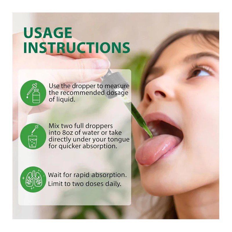 Mullein Drops for Lungs - Mullein Leaf Extract with Chlorophyll