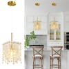 BBLLWJ Modern Crystal Pendant Lights Kitchen Island Farmhouse Light Fixtures