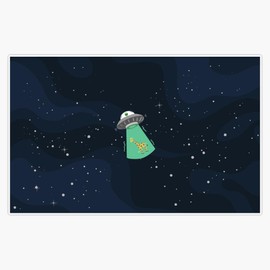 Alien Abducting Giraffe Perfect Gift For Giraffe Lovers And Alien Lovers Funny Alien Space Ship Abducting Giraffe Vinyl Window Bumper Sticker Decal 5"