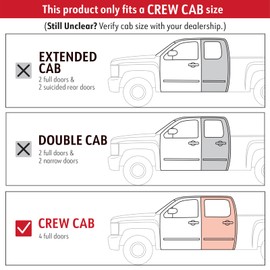 MaxMate 6" Side Steps Compatible with 2007-2018 Chevy Silverado GMC Sierra 1500; 2007-2019 2500 3500HD; 2019 LD/Limited | Crew Cab | RS6C60048MX | Side Rails Nerf Bars Running Boards