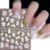 4 Types of Flower Nail Stickers, Pretty Spring Nails, Stick-on Nail Materials / 4종 플라워 네일 스티커 예쁜 봄네일 붙이는 네일재료