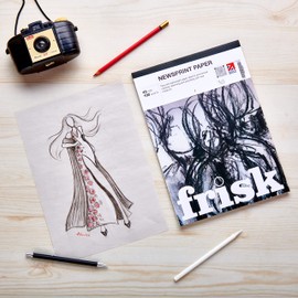 Frisk 23104905 A5 Newsprint Pad, Paper, White, 22 x 15 x 1 cm