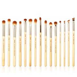 Jessup Brand 15pcs Beauty Professional Makeup Brushes Set Bamboo Make up Brush Tools kit Eye Shader Liner Crease Eye Brush Kits T137                  