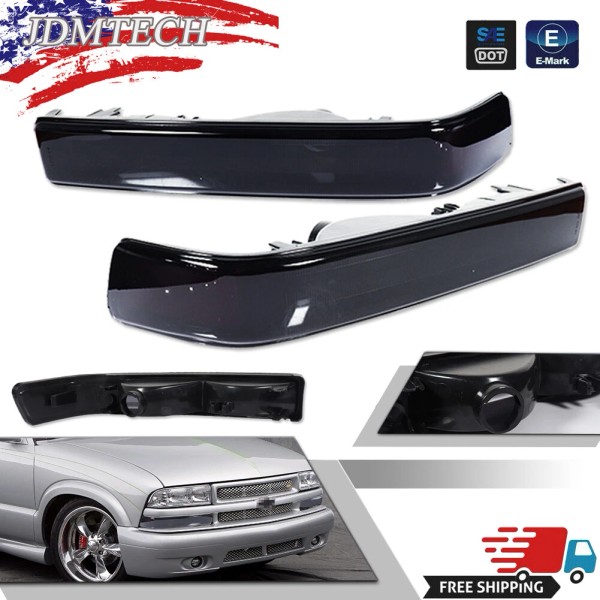 JDMTECH Fits 1998-2004 Chevy S10 Blazer GMC Sonoma Smoke Bumper