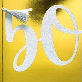 Perleberg hochwertige Geburtstagskarte zum 50. Geburtstag - edle Karte zum Geburtstag mit Umschlag - schöne Geburtstagskarten 15 x 15 cm - Karte Geburtstag für eine gelungene Überraschung