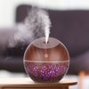 Mini Humidifier USB Night Light Dark Wood Grain Oil Diffuser