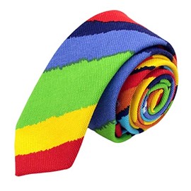 NECOTIA Men's Necktie, 2.0 inches (5 cm) Patterned Cotton-Linen Blend Necktie, Everyday Use, Party, Slim, Unique, Casual, Exotic, stripe 2