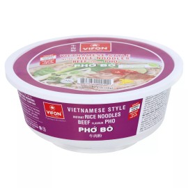 Vifon Pho Rice Noodle Soup Bowl Beef Flavor (Pack of 12)