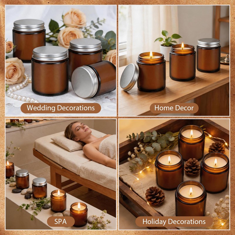 Trxvxo 24 PCS 6oz Bulk Mini Scented Soy Candles Gift
