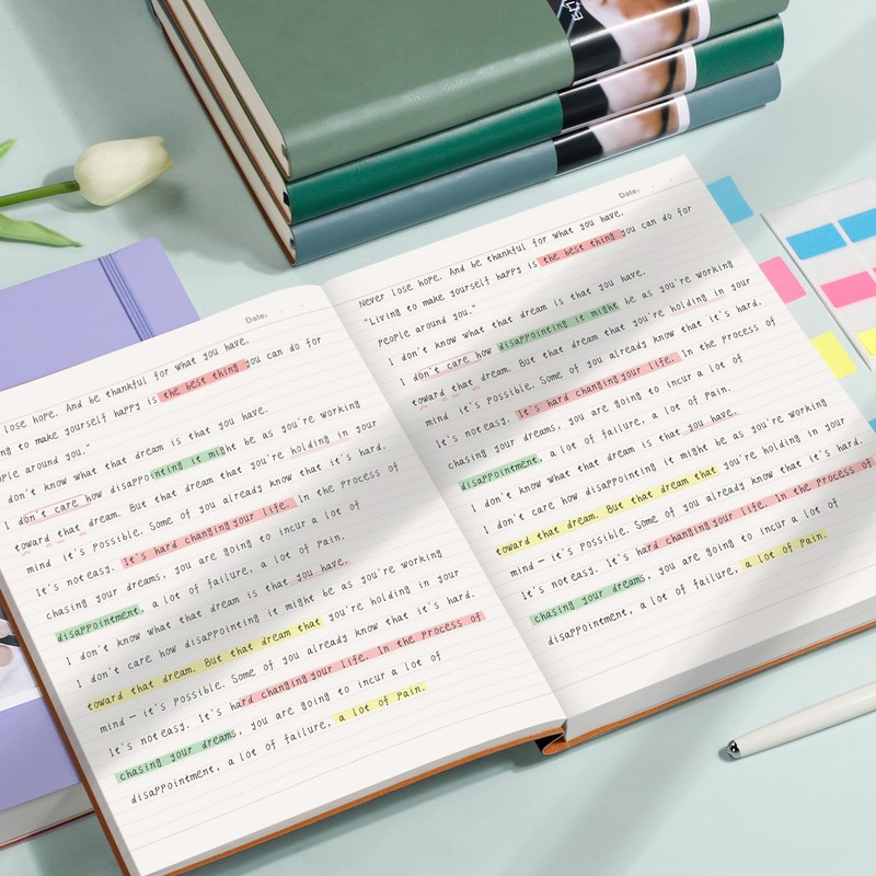 EMSHOI 400 Pages Notebook B5 - Large Lined Journal 100GSM