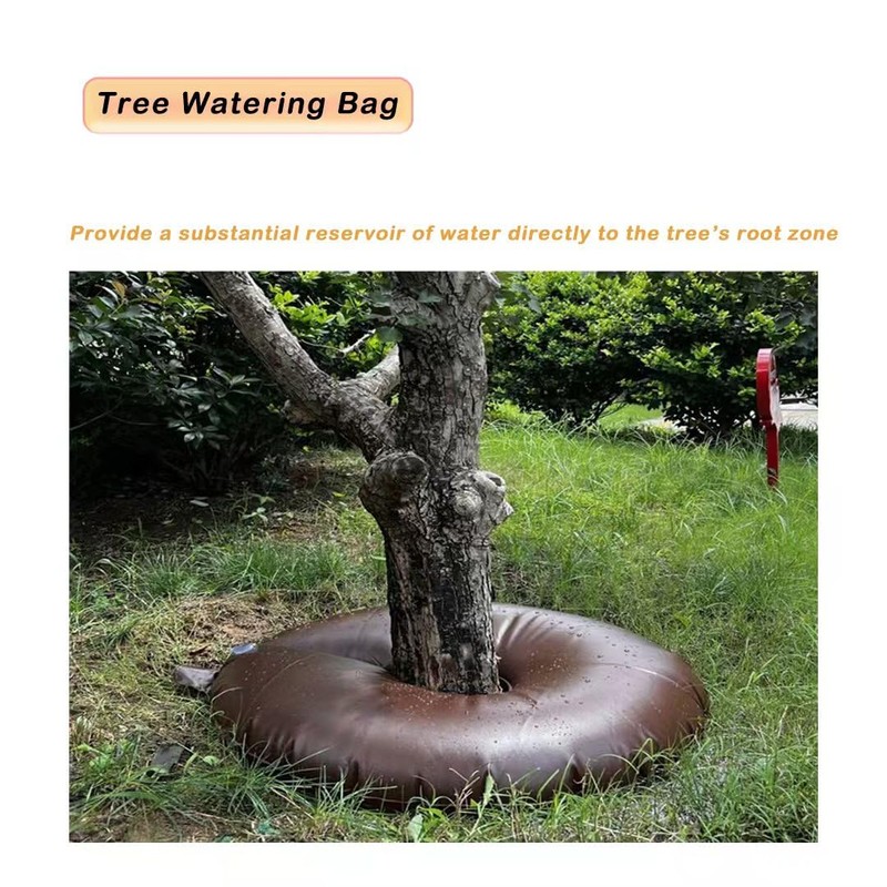 Dzxnnt 10 Gallon Brown Tree Watering Bag Ring - Adjustable