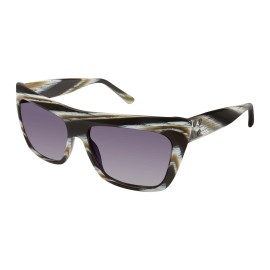 L.A.M.B. Gwen Stefani L.A.M.B. LA513 Black Horn Frame / Blue Gradient Lens Sunglasses