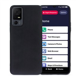 Lacass for Jitterbug Smart4 Case, Silicone Soft TPU Flex and Easy Grip Case for Jitterbug Smart 4 (2023) for Seniors (aka Lively Smart) (Black)