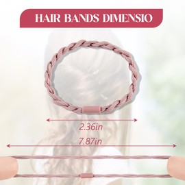 BOUBONI 24Pcs Boho Hair Ties, Bracelet Hair Bands for Women Girls - No Damage Thick, Thin, Long, Curly Hair Accessories (Style E)