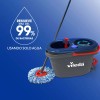 Vileda Trapeador de Microfibra Cubeta con Pedal Vileda Rinse Clean