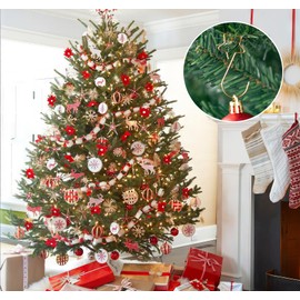 Adorfine Pack of 120 Ball Hangers Gold Star S Hooks Christmas Tree Hooks Christmas Tree Decorations Christmas Tree Baubles Hanger Perfect for Decorative Pendants