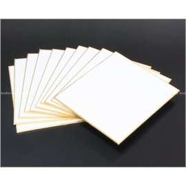 Koubai-do Shikishi Mini Shikishi, 1/4 Size, Sunshoan Shikishi, For High Quality Calligraphy and Drawing, 50 Sheets (Height 5.4 inches (137 mm) x Width 4.8 inches (122 mm)