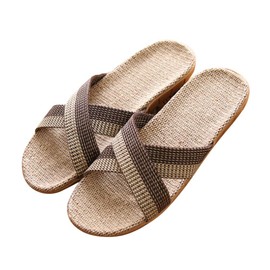 Fantasy Sheep Basic Room Shoes for Guest Room, Indoors, Easy to Put On, Whisper Quiet and Lightweight Linen, Summer, Spring, Slippers, Knitted - -