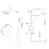 Heable Shower System with High Pressure Rainfall Shower Head, Handheld