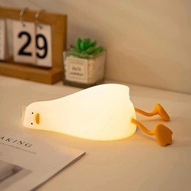 ATCTBOGFS Cute Duck/Chicken/Pig/Rabbit/Panda Night Light, LED Squishy Animal Novelty Lamp for Toddler Baby Kids, Nursery Touch Kawaii Room/House Decor