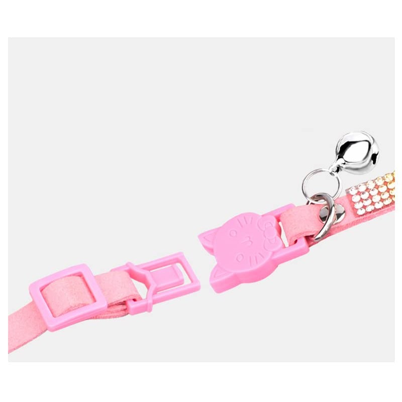 CHUKCHI Cat Collar Breakaway Bling Diamond Rhinestone with Bell Adjustable