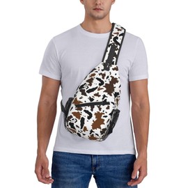 Cow Cross Body Bag Sling Bag Chest Bag for Men Women Hiking Travel Cycling Camping Essentials