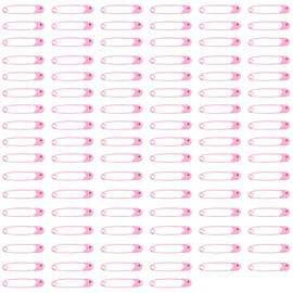 100Pcs Safety Pins,30mm Safety Pins for Clothes.Stainless Steel Safety Pins,for Clothes Sewing Handicrafts,DIY Pink