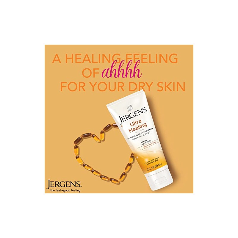 Jergens Ultra Healing Dry Skin Moisturizer; Crema Corporal; 2 Onzas;