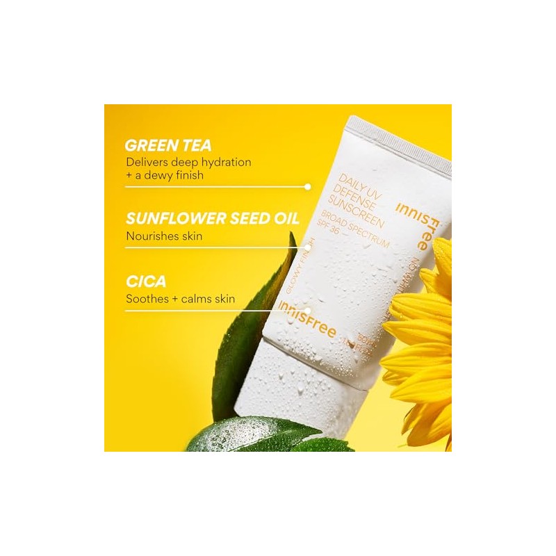 innisfree Daily UV Defense Sunscreen SPF 36 Face Lotion Non-White