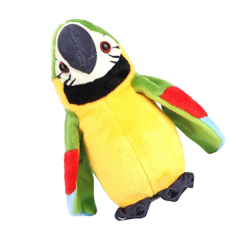 Cartoon Cute Electric Recording Learning Talking Plush Parrot Early Education