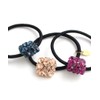 VINGTAINE H7359-BL- Rhinestone Bijou Square Hair Elastic Casual Hair Accessory