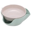 Bamboo's Grocery Double Dish Snack Bowl For Pistachios, Peanuts, Edamame,