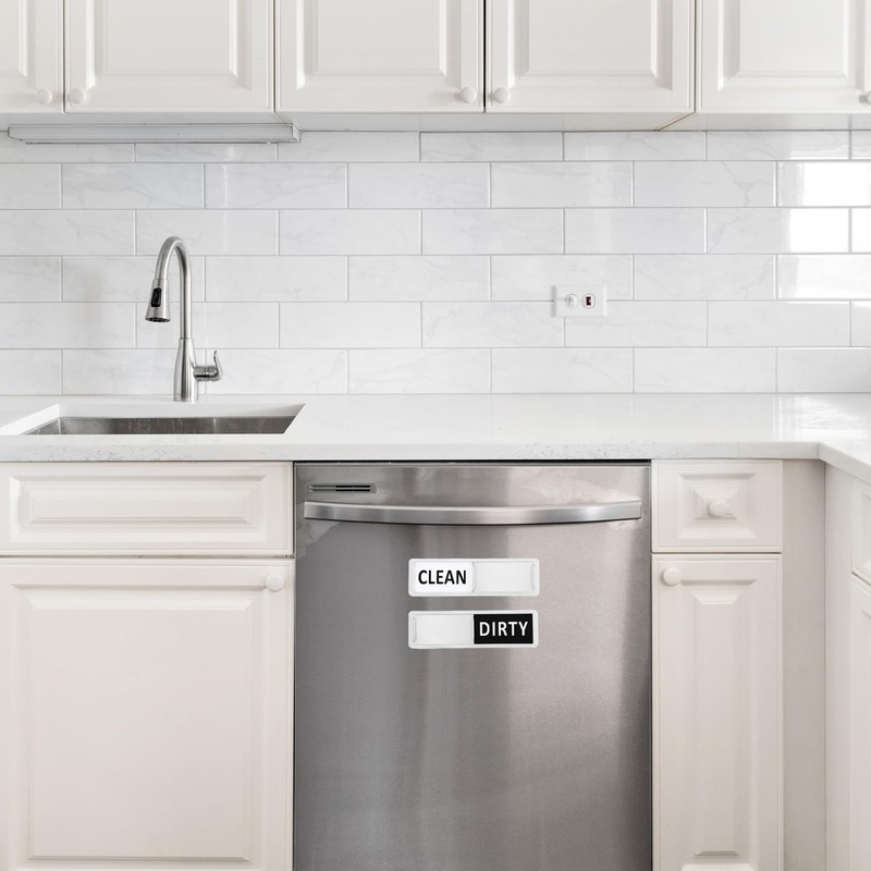 PATIKIL Dishwasher Magnet Clean Dirty Sign, 7x2 Inch Clean &
