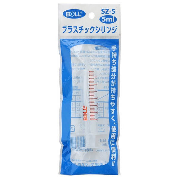 BOLL SZ-5 Plastic Syringe, 0.2 fl oz (5 ml)