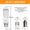 JD E11 120V 50 Watt Halogen Bulbs,Mini Candelabra Bulbs for