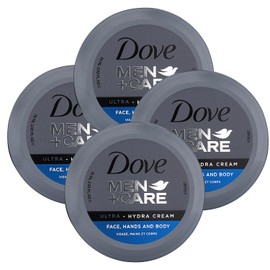 Dove MenCare Ultra-Hydra Cream with 24 Hour Moisturization, 2.53 FL OZ (Pack of 4)