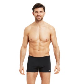 Zoggs Men's Cottesloe Hip Racer Swim Briefs, Black/Eco Fabric, 36 UK