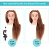 Hairdressing Head, Soft Synthetic Hair Hairdressing Head 24 Inch Professional