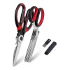 Tijeras De Cocina Multiusos De Acero Inoxidable, 2 Piezas Rojo