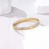 MILAKOO 14K Gold Plated Stainless Steel Bracelets Distance Love Rhinestone