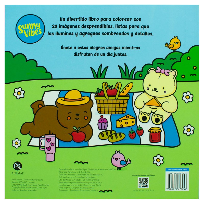 Libro para Colorear: Sunny Vibes: Happy Street