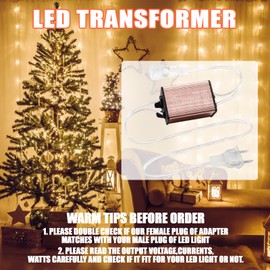 24V 9W LED Controller Class 2 Power Supply with Extend Cords, Low Voltage Transformer US Plug for Christmas Light, String Light LED Device Indoor Outdoor Use (24V9W Steady on)