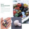 IWOWHERO Set of 20 Small Mushroom Ornaments Crystal Mini Mushrooms