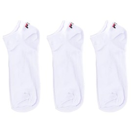 FILA 9 Pairs of Socks, Invisible Trainers, Unisex, Plain, 35-46 (3 x Pack of 3), White